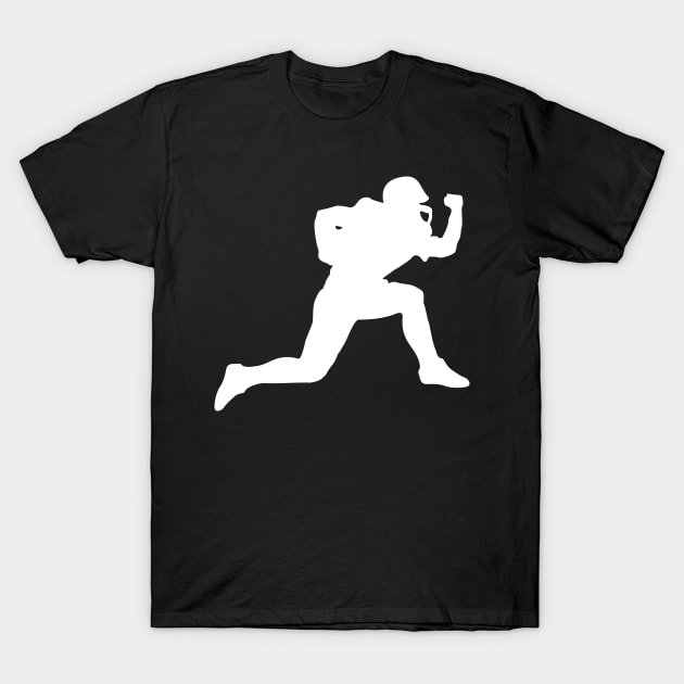 American Football Player Silhouette T-Shirt by XOOXOO